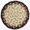 Burgundy & Mustard, variant on 7 x 7 in. Jute Round Coaster, Fir & Ivory - Large