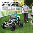 thumbnail image 5 of TOKTOO 24 Volt Ride On Toys for Big Kids, Kids Ride On ATV with 4 Motors, Remote Control, Shock Absorber & LED Headlights, 4WD Battery Powered ATV for Kids Age 5-12, White, 5 of 8