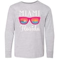 thumbnail image 3 of Inktastic Miami Florida Vacation Beach Trip Long Sleeve Youth T-Shirt, 3 of 5