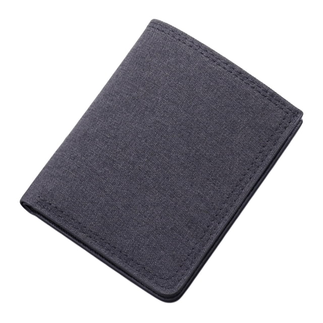 Milaget Kloware Portefeuille en Toile pour Hommes, Pochette Décontractée Courte Noire