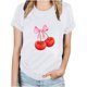 thumbnail image 3 of Fiudx Camisetas para Mujer Top de Manga Corta con Cuello Redondo y Estampado Regular Sexy de Verano para Mujer, 3 of 3