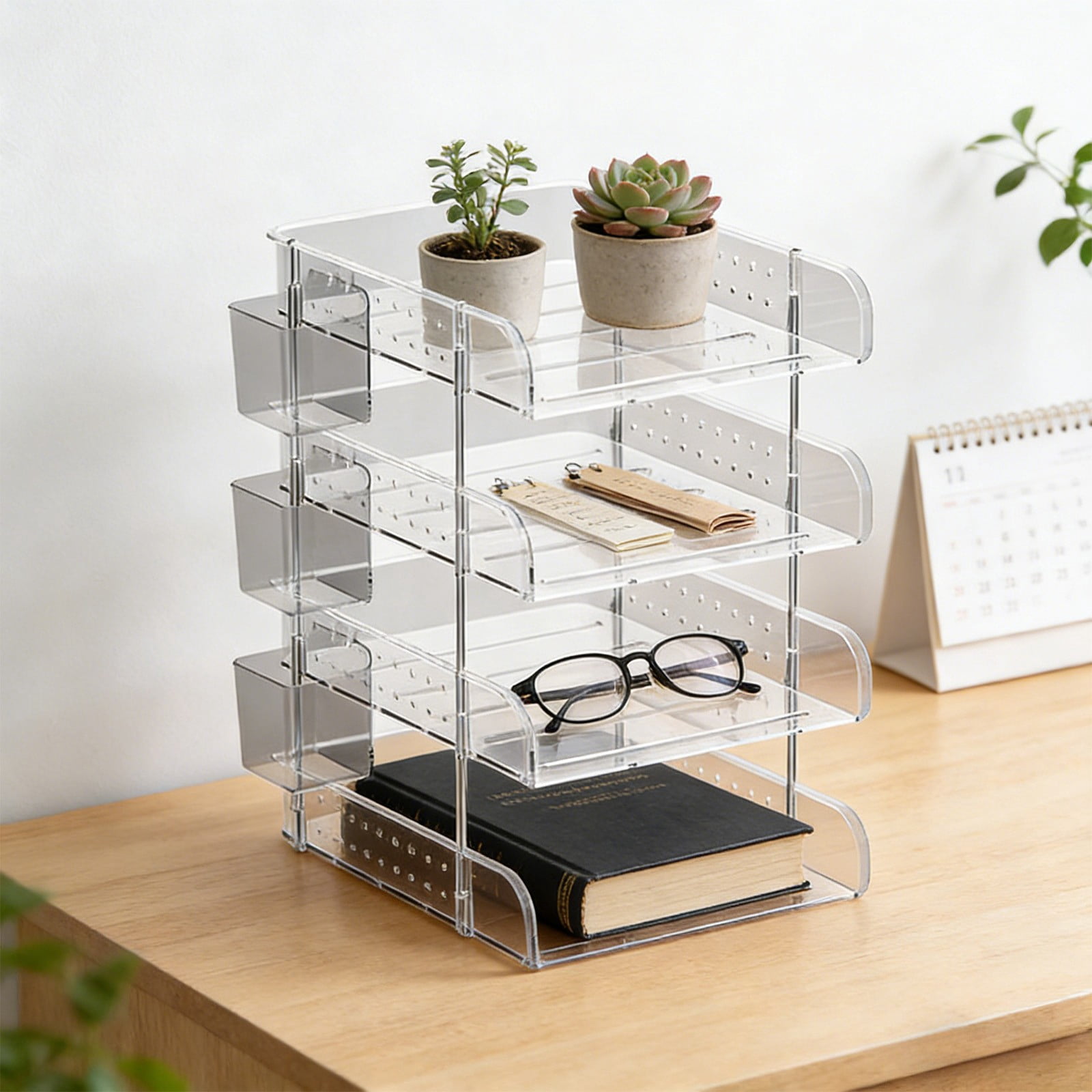 Desk Organizers and Storage, Desktop Organizer, File Storage, Desk Organizer 13.19 x 10.16 x 16.54 inches, File Tray Accessories Rack for Desktop Office Desk Drawers