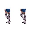 thumbnail image 3 of Qarigey Medias pantimedias sin costuras calcetines largos divertidos rayas arcoíris muslo juego de rol carnaval niñas vestido fiesta de baile tipo 6 Tipo 6 2piezas Qarigey CBP394763, 3 of 6