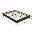 thumbnail image 7 of VECELO Upholstered Platform Bed Frame Mattress Foundation/Strong Wood Slat Support, Black, Full Size, 7 of 7