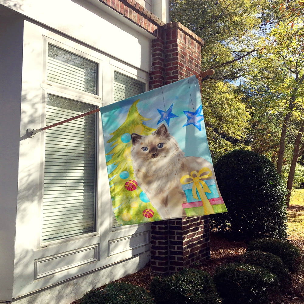Ragdoll Christmas Presents Flag Canvas House Size