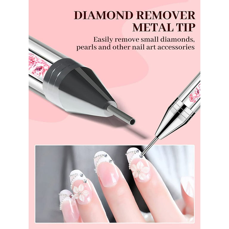 5pcs Double-ended Nail Dotting Pen Rhinestones Drill Picker UV Gel Painting  Liner Nail Art Acrylic Handle 2 Ways Manicure Tools