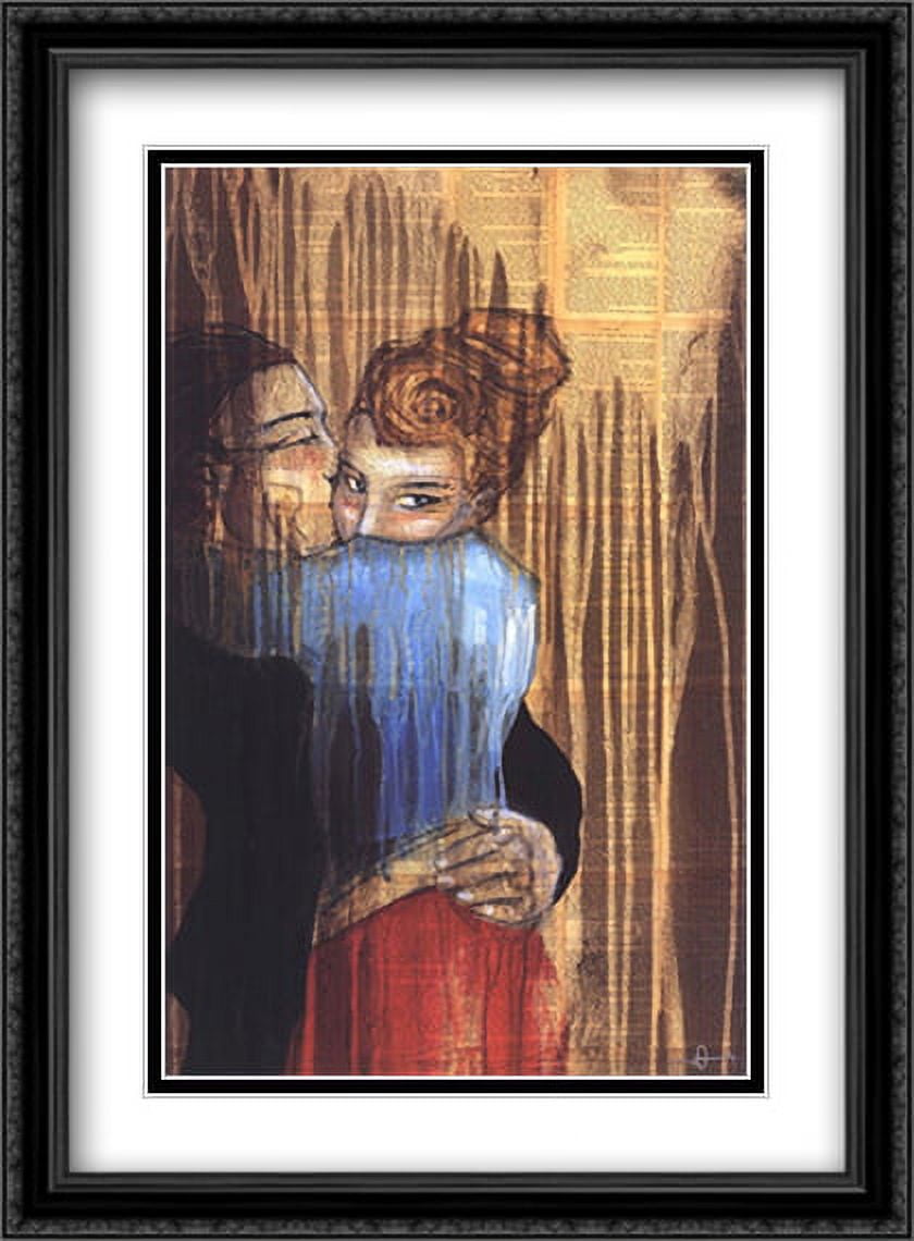 100 Cats and a Mouse 2x Matted 28x40 Large Black Ornate Framed Art