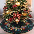 thumbnail image 2 of Falda redonda IDNUYIA con forma de árbol de Navidad, estilo étnico mexicano, 120 cm, 2 of 7