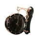 thumbnail image 4 of Reloj de pared de doble cara, diseño antiguo, movimiento silencioso, esfera con visualización de 12 horas. negro, 4 of 9
