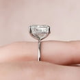 thumbnail image 2 of Oryn Jewelry 14K White Gold Plated Moissanite Ring for Women - Radiant Cut 1.9 Ct Excellent Moissanite Band - Simple Solo Wedding Moissanite Band for Her, 2 of 6