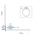 thumbnail image 5 of ANGARA Natural 1.5 ct Aquamarine with Diamond Collar Engagement Ring in 925 Sterling Silver for Women (Size-9x7mm) | March Birthstone, Anniversary, Jewelry Gift for Women | Natural Aquamarine Ring, 5 of 10