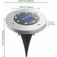 thumbnail image 2 of Paquete de luces LED solares, 4 unidades, con estacas de jardín para exteriores, 8 LED, 2 of 3
