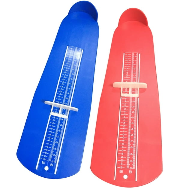 1 Ensemble 2 Pcs Mesureur de Pieds Règle de Pieds Appareil de Mesure de Taille de Chaussures Longueur de Pieds Jauge de Taille de Chaussures pour Adultes Enfants Achat de Chaussures (Rouge Bleu)