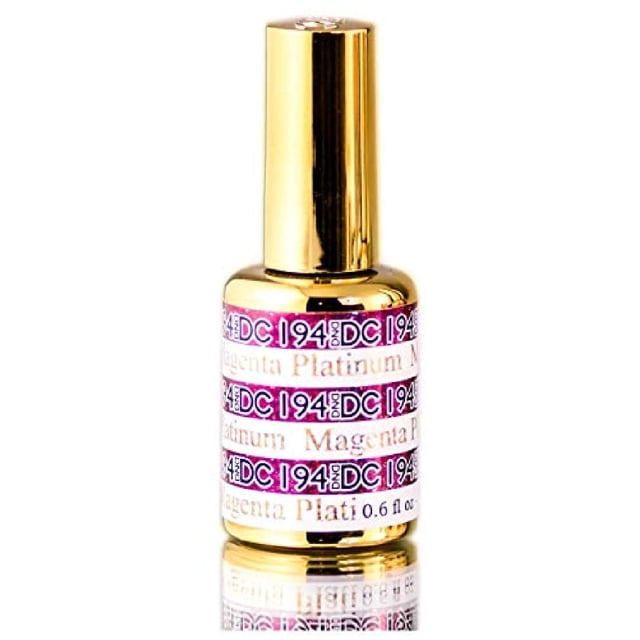 Esmalte en gel DAISY DND DC PLATINUM Magenta Platinum 194 con purpurina