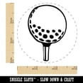 thumbnail image 2 of Golf Ball on Tee Self-Inking Rubber Stamp Ink Stamper - Orange Ink - Small 3/4 Inch, 2 of 7