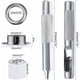 thumbnail image 2 of Juego de ojales de 100 piezas Kit de ojales de 14 mm Herramientas para ojales Kit de ojales con ojales de metal con herramientas para ojales para reparación de carpas de lona de lona Plata, 2 of 5