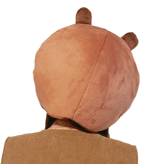 ZPAQI Holiday Party Capybara Plush Hat Adult Kids Cartoon Animal Cap Photo Headgear