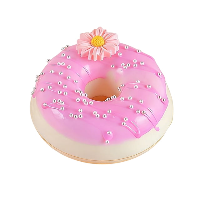 Aimant de Réfrigérateur à Dessert en Forme de Beignet Réaliste et Jouet Sensoriel Anti-Stress, Matériau Doux et Durable avec des Couleurs Réalistes, Accent Décoratif pour Cuisine Ou Bureau, Jouet Portable à Presser, Unité d'Une Pièce