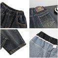thumbnail image 6 of MEZZALL Baggy Jeans Boys Wide Leg Elastic Waist And Multiple Pockets Cargo Trousers Jeans Denim Pants Children Leisure Slacks, 6 of 8