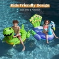 thumbnail image 2 of Set de flotador para piscina Sloosh con forma de dinosaurio y pavo real inflable, paquete de 2 Sloosh Sloosh, 2 of 7
