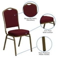thumbnail image 4 of Flash Furniture HERCULES Series Crown Back Stacking Banquet Chair in Burgundy Fabric - Gold Frame, 4 of 13