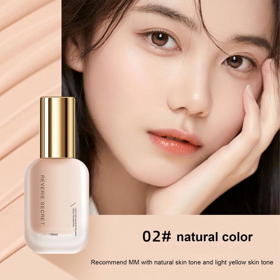 Long Lasting Liquid Foundation 30ml - Natural Finish Makeup Foundation with Buildable Coverage - Lightweight Face Foundation for All Skin Types - Seamless Blend Foundation for Everyday Wear
