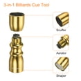 thumbnail image 4 of Uxcell 3 in 1 Snooker Billiard Pool Cue Stick Tip Tool Accessories Scuffer/Shaper/Aerator, Gold Tone, 4 of 5
