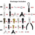 thumbnail image 4 of 169Pcs Zipper Repair Kit Zipper Zipper Pull Rescue Kit with Zipper Install Plier, 4 of 6
