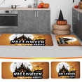 thumbnail image 1 of Puntoco Alfombrilla de cocina con diseño de castillo de calabaza de terror de Halloween, antideslizante y antisuciedad, 1 of 5