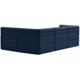 thumbnail image 3 of Meridian Furniture Quincy Navy Velvet Modular Sectional, 3 of 13