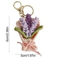 thumbnail image 3 of PEIBang Valentine's Day Handmade Keychain,Cute Flower Bouquet Keychains,Purse Bag Charms for Handbags,Valentine's Day Gifts, 3 of 6
