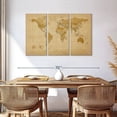 thumbnail image 3 of Elephant Stock World Map Antique Style I Wall Art - Horizontal Multi Panel Canvas - Living Room Wall Decor - Map Multi Panel - Orange And Brown Decor By Michael Tompsett - 57" x 36", 3 of 8