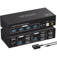 thumbnail image 1 of 8K HDMI KVM Switch for 2 Monitors and 2 Computers – 8K@60Hz & 4K@120Hz, Dual Monitor KVM Switcher for 2 PCs, Share 4 USB 3.0 Devices, Supports Copy & Extend Mode, with External Accessories, 1 of 15