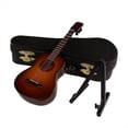 thumbnail image 5 of C-Guitarra en Miniatura de Madera con Soporte y Estuche Mini Instrumento Musical Modelo Casa MuñEcas DecoracióN del Hogar, 5 of 5