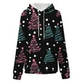 thumbnail image 5 of Oversized Hoodies for Women Plus Size Drawstring Christmas Graphic Print Loose Preppy Sweatshirt with Pocket, 5 of 6