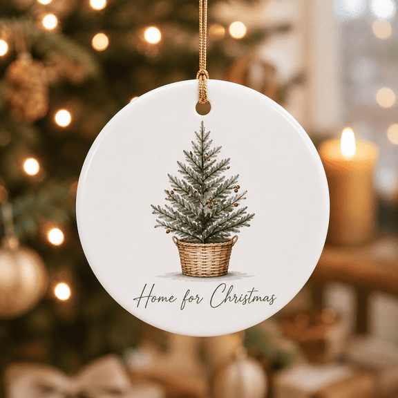 Christmas Ornament Gift Home for Christmas Ceramic Tree Hanging Holiday Gift