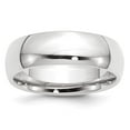 thumbnail image 5 of 14K White Gold 7mm Comfort-Fit Band Ring Size 6, 5 of 7
