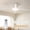 White, variant on Ceiling Fans with Lights, 52 inch Flush Mount Ceiling fan with Remote Control, Low Profile Ceiling Fan for Bedroom, Farmhouse, Reversible, 3CCT, Dimmable, Noiseless DC Motor, Black