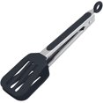 thumbnail image 1 of Pinzas de cocina de silicona de 26,5 cm (negras), mangos de acero inoxidable, pinza antiescaldaduras para parrilla, pan, filetes, candado retráctil, 1 of 5