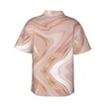 thumbnail image 4 of Xecao Rose Gold Glitter Splatter print Hawaiian shirt - a stylish short-sleeve button-down for men, perfect for casual beach and tropical outings., 4 of 9