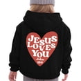 thumbnail image 2 of Ccpelsie Girls Solid Soft Hooded Sweatshirt Classic Oversized Hoodies Loose Pullover Sweatshirts with Pocket for Kids(Black,10-11 Years), 2 of 4