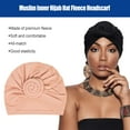 thumbnail image 2 of Minnieouse Turbante Nudo Interior Hijab Frente Color sólido Estilo simple Estiramiento Plisado Pañuelo para la cabeza Sombrero universal Gorro Boda Sombreros piel roja Minnieouse AP011272-08B, 2 of 6