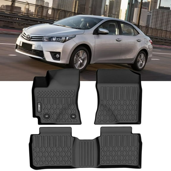 Nilight TPE Floor Mats for Toyota Corolla Sedan 2014 2015 2016 2017 2018 2019,All Weather Custom Fit Heavy Duty Floor Liners