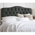 thumbnail image 5 of Adjustable Heigh Headboard with Linen Upholstery and Button Tufting for Bedroom,Queen,Charcoal, 5 of 11
