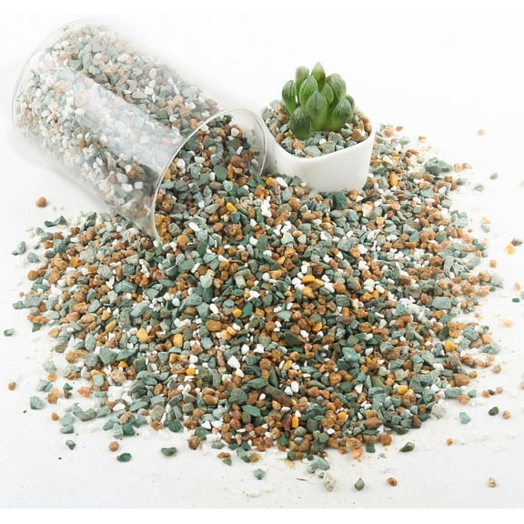3lb Mix Rocks for Plants in Door -Mix Perlite,Maifanitum Stones,Zeolites Rocks for Bonsai Succulent Cactus Potting Soil and Vase Fillers, Fairy Gardening,Top Dressing