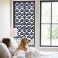 thumbnail image 2 of Navy Blue Pine Leaves Window Privacy Film, Abstract Art Geometric Gray Plaid Static Cling UV Sun Blocking Tint Film Heat Control Windows Films for Bedroom Bathroom, Window Stickers 23.6"x59", 2 of 7