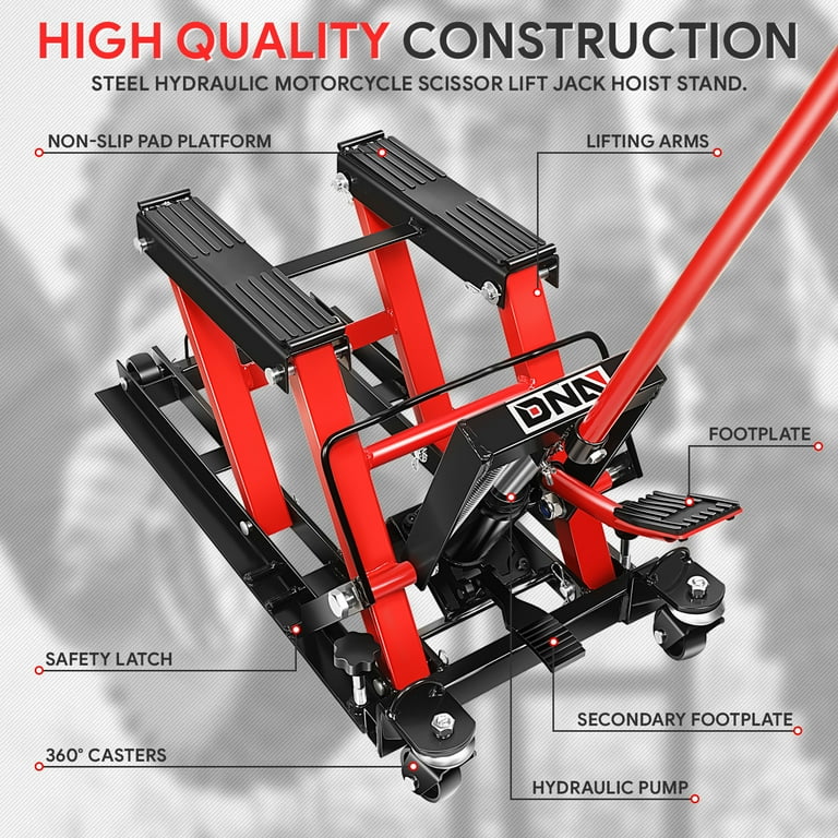 DNA Motoring TOOLS-00288 Red Steel 1500 LBs, 4.5
