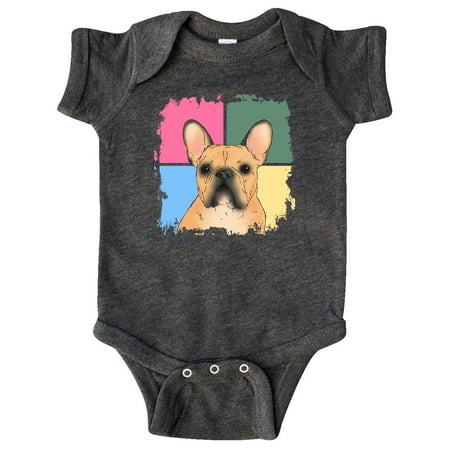 

Inktastic Sable French Bull Dog on Colored Squares Gift Baby Boy or Baby Girl Bodysuit