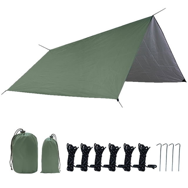 Auvent de Voile 10 x 10 Pi Imperméable, Braguette de Pluie, Pare-Soleil, Résistant aux UV, Robuste
