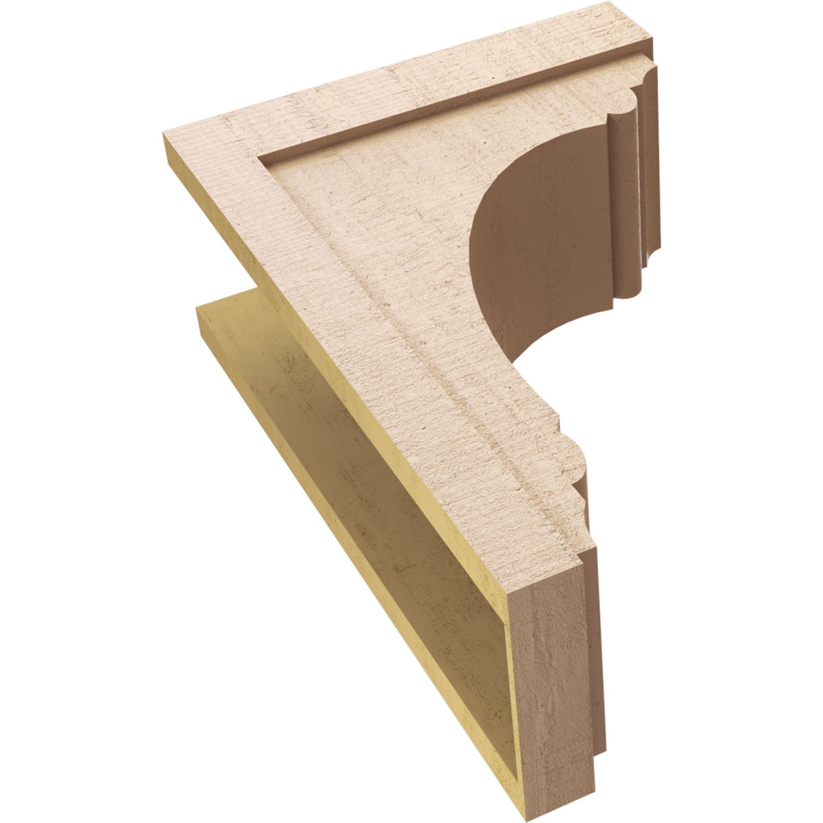 10"W x 20"D x 30"H Classic Warren Rough Cedar Woodgrain TimberThane Corbel, Primed Tan